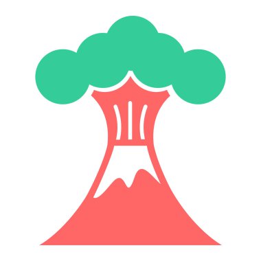 Bir volkan simgesinin vektör çizimi