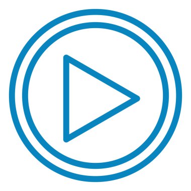 çalma düğmesi simgesi, vektör illüstrasyonu