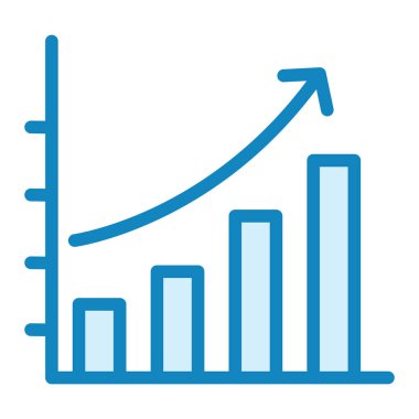 istatistik simgesi vektör illüstrasyonlu iş grafiği