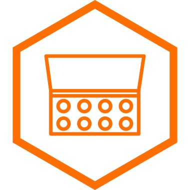 Bir pasta simgesinin vektör illüstrasyonu