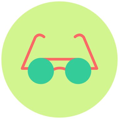 Gözlük. Web simgesi basit illüstrasyon