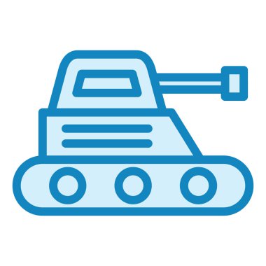 Oyuncak Tankı modern ikon vektör çizimi