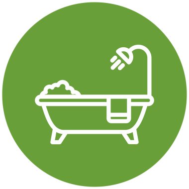 Küvet. Web simgesi basit tasarım