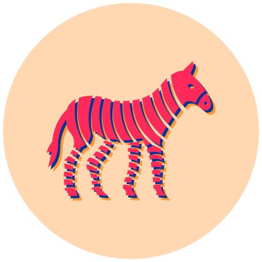 Zürafa. Web simgesi basit illüstrasyon