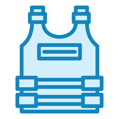 Kurşun geçirmez ceket. Web simgesi vektör illüstrasyonu