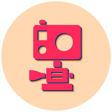 Kamera. Web simgesi basit illüstrasyon