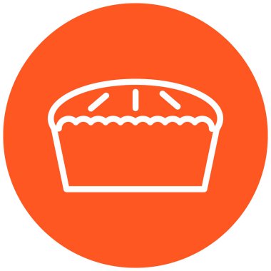 Kek. Web simgesi basit illüstrasyon