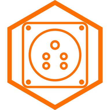 Bir düğmenin izole edilmiş bir simgesinin çizimi