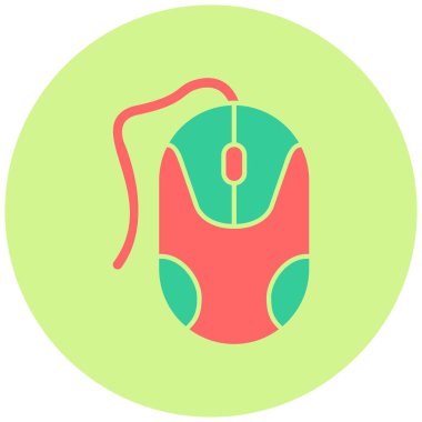 Bilgisayar faresi. Web simgesi basit illüstrasyon