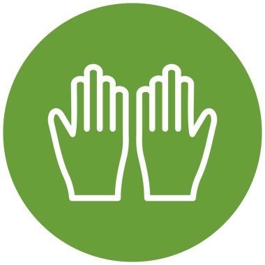 Eldiven. Web simgesi basit illüstrasyon