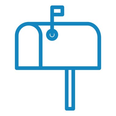 Posta kutusu. Web simgesi basit illüstrasyon