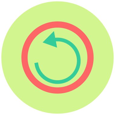 Geri al. Web simgesi basit illüstrasyon