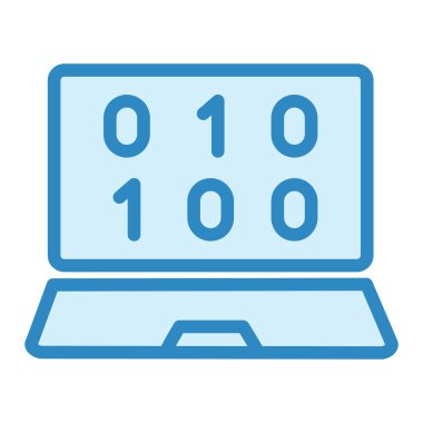 Simge vektör illüstrasyonu kodlanıyor