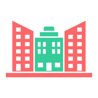 Bina. Web simgesi basit illüstrasyon