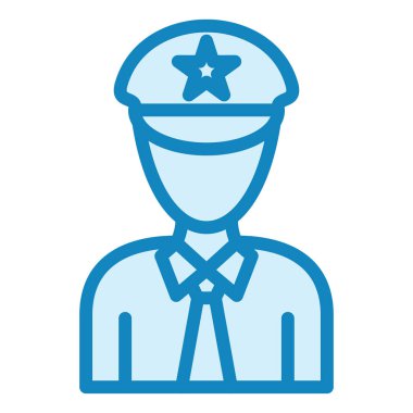 Subay modern simge vektör illüstrasyonu