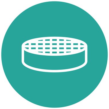 Hokey topu simgesi, vektör illüstrasyonu