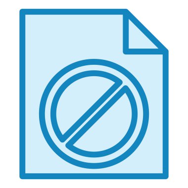 Yetkisiz Belge modern simge vektör illüstrasyonu