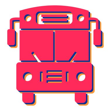 Otobüs. Web simgesi basit illüstrasyon