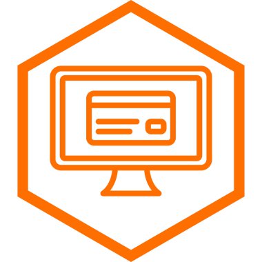 bilgisayar izleme simgesi, vektör illüstrasyonu