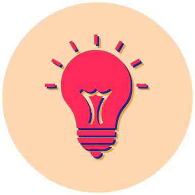 Ampul Düz Vektör Simgesi