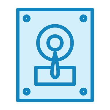 Hard disk modern simge vektör çizimi