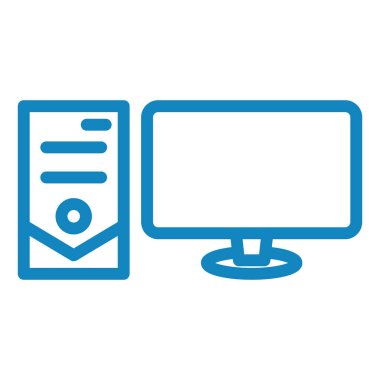 Monitör. Web simgesi basit illüstrasyon