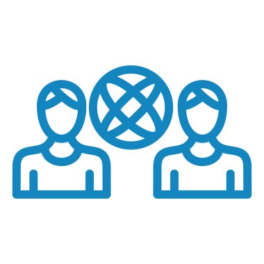 İnsanların iletişim simgesinin vektör illüstrasyonu