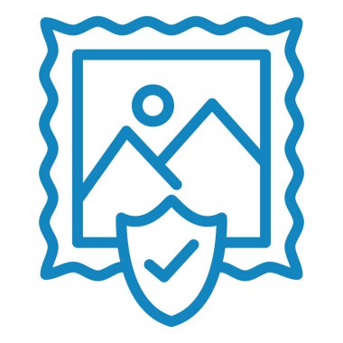 Bir dağ simgesinin vektör illüstrasyonu