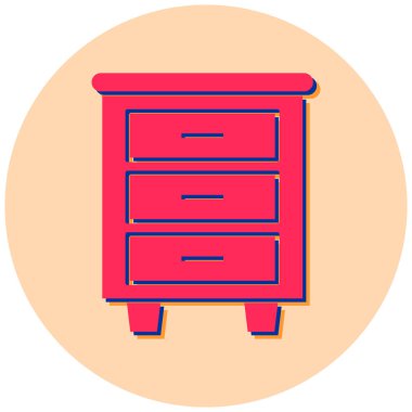 Dolap. Web simgesi basit illüstrasyon