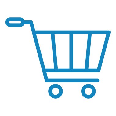 Alışveriş arabası ikon vektör illüstrasyonu