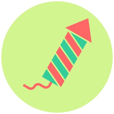 Havai fişekler. Web simgesi vektör illüstrasyonu