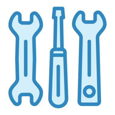 Araçlar düz simgesi, vektör çizim