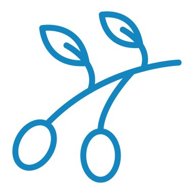 Kiraz. Web simgesi basit illüstrasyon