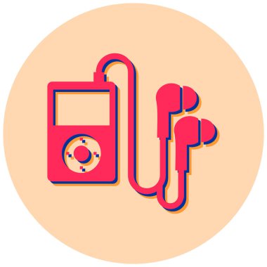 Müzik çalar. Basit resimleme