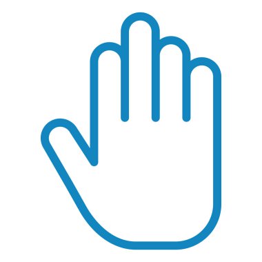 El imleç simgesi. dış hat dokunuş düğmesi vektör çizimi