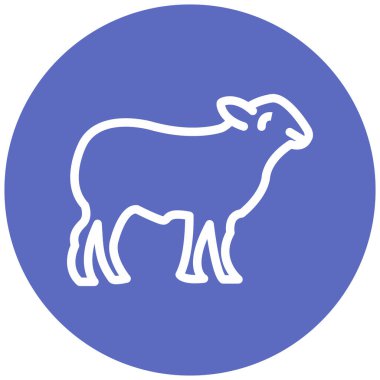 koyun modern ikon vektör illüstrasyonu