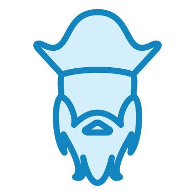 Mavi ve beyaz çizgi simgesinin vektör çizimi