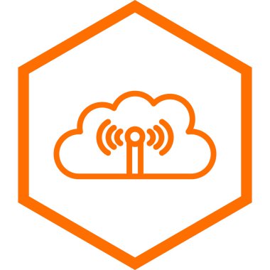 Bulut ağ simgesi, vektör illüstrasyonu