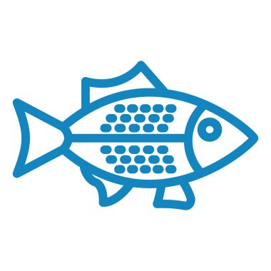 Balık. Web simgesi basit illüstrasyon