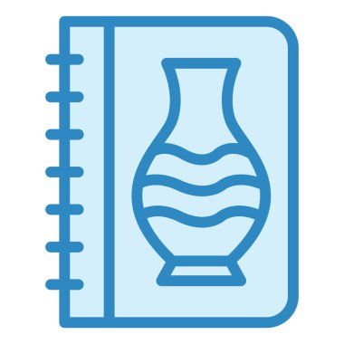 Müze Kitabı modern simge vektör illüstrasyonu 