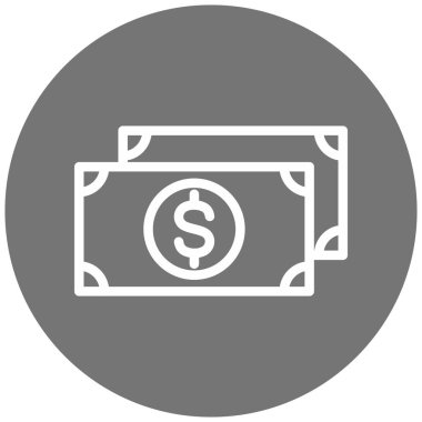 Dolar. Web simgesi basit illüstrasyon