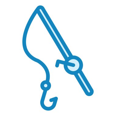 balıkçı çubuğu modern ikon vektör illüstrasyonu 