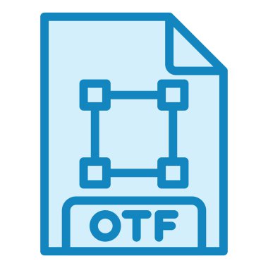 otf dosya biçimi vektör illüstrasyonu