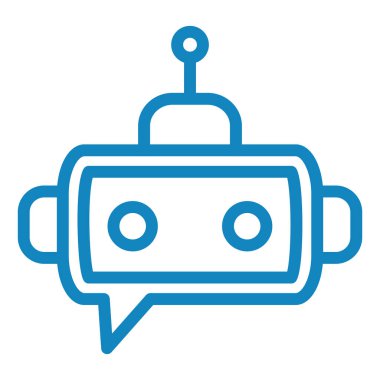 robot. Web simgesi basit illüstrasyon