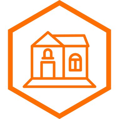 Modern yapı simgesinin vektör illüstrasyonu