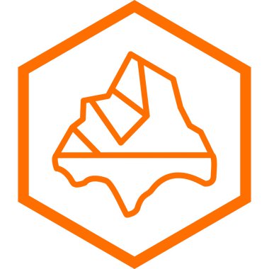 Bir volkan simgesinin vektör çizimi