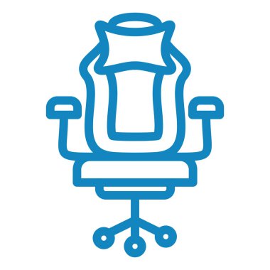 ofis sandalyesi ikon vektör illüstrasyonu