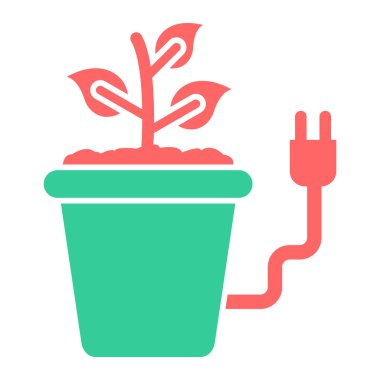 Çevre enerjisi. Web simgesi basit tasarım