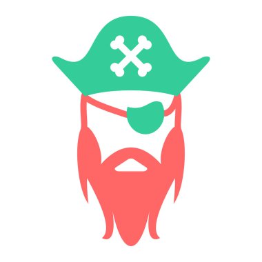 korsan karakter vektör çizimi tasarımı