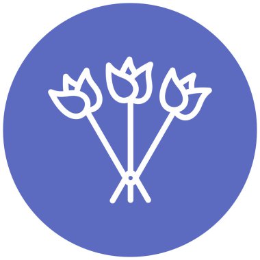 Lale çiçekleri. Web simgesi basit illüstrasyon